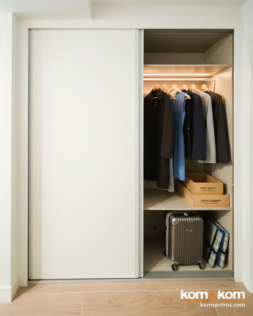 armarios a medida con puertas correderas blancos para apartamentos tur&iacute;sticos